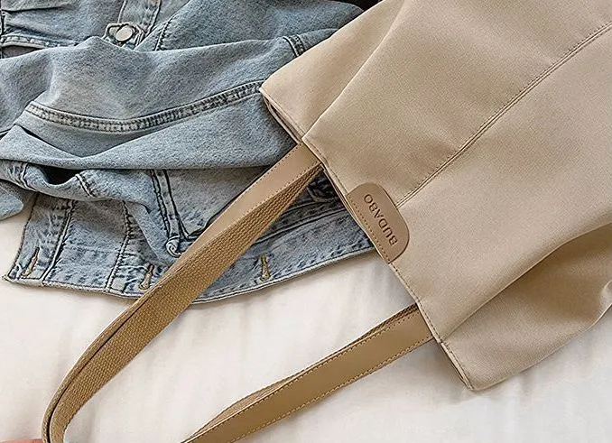New Fashion Trend Large Capacity Minimalist Tote Bag Leisure Commuting Shoulder Bag