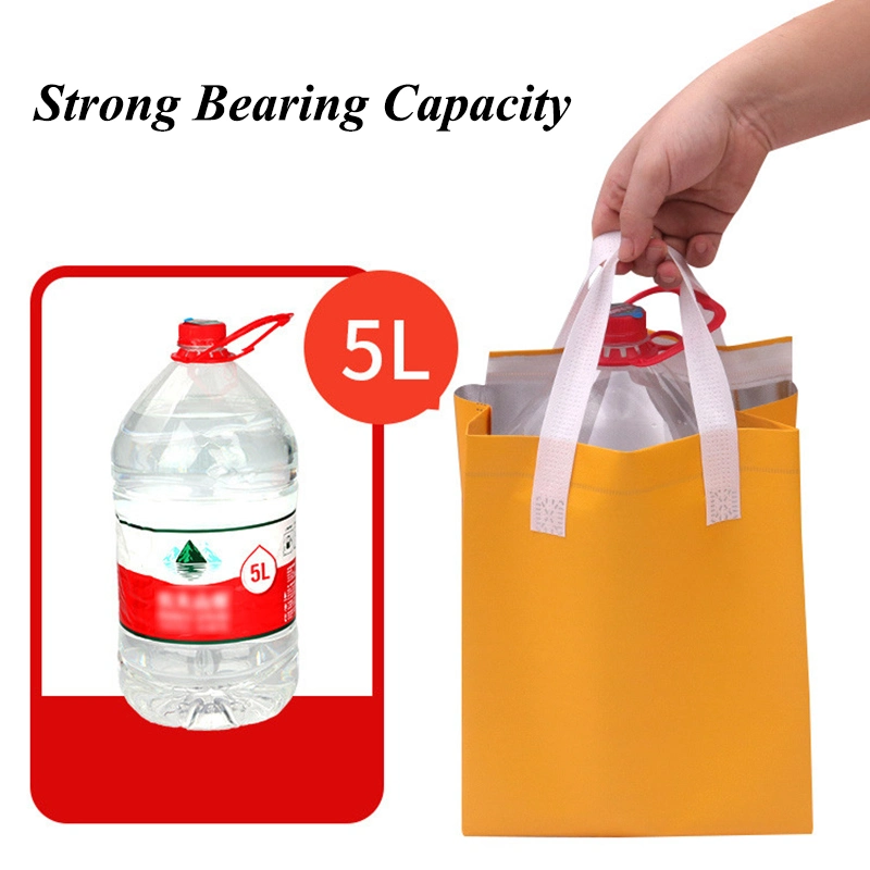 Non Woven Aluminum Foil Disposable Cooler Bag Small Takeaway Cold and Hot Drinks Coffee Food Delivery Thermal Insulated Bag