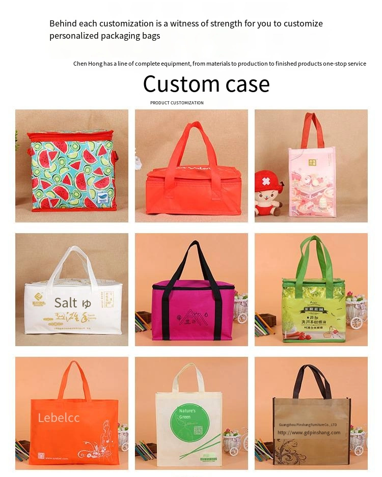 Non-Woven Insulation Bag Pearl Cotton Aluminum Foil Cooler Bag Customized