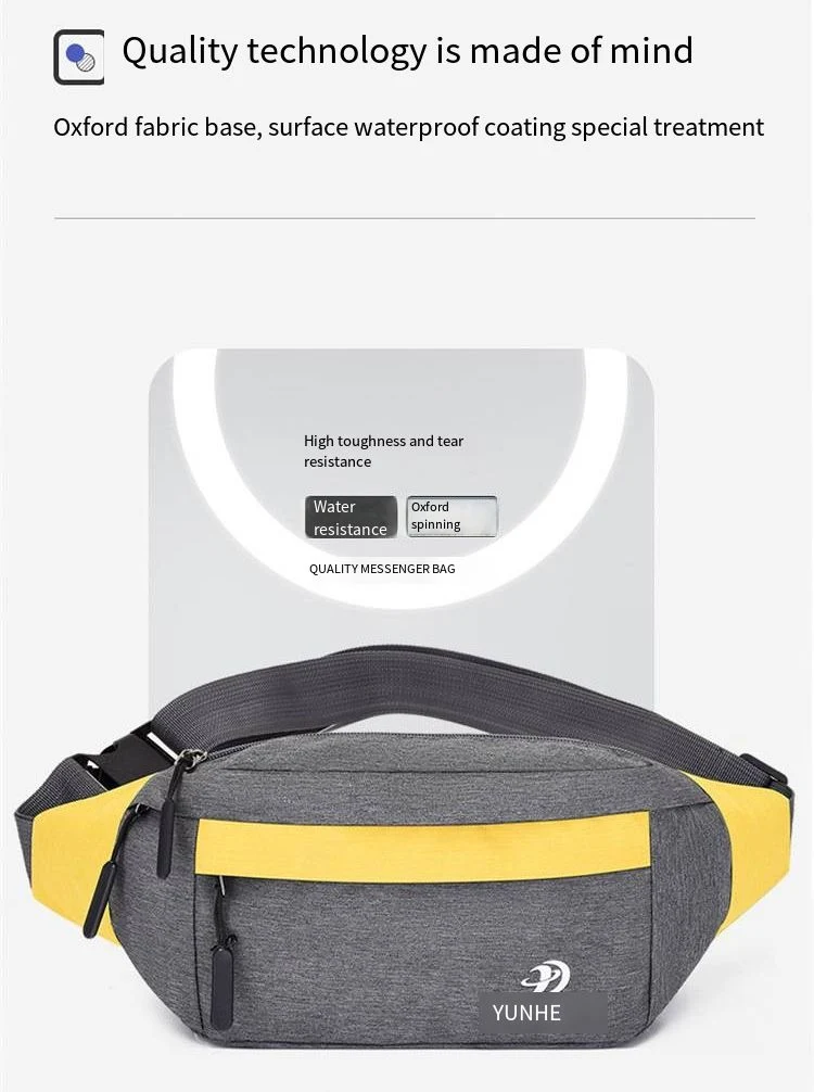 Oxford Fanny Pack Fashion Men′s and Women′s Breast Bag Sports Crossbody Bag