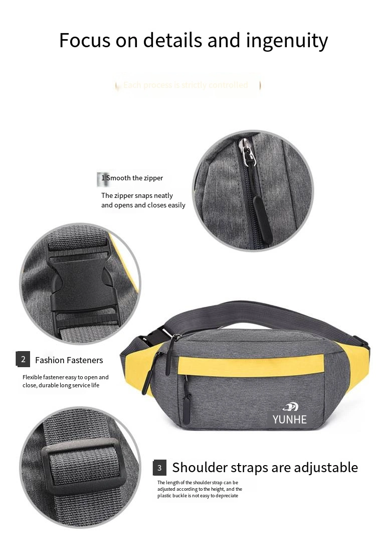 Oxford Fanny Pack Fashion Men′s and Women′s Breast Bag Sports Crossbody Bag