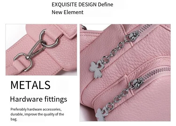 PU Soft Leather Women&prime;s Breast Bag Simple Crossbody Bag for Travel