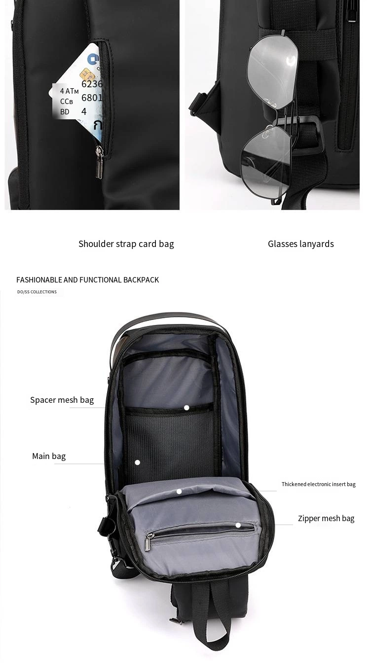 Password Anti-Theft Chest Bag Men&prime;s Shoulder Bag Sports Casual Crossbody Bag