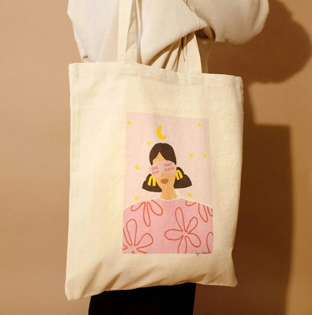 Personalized Canvas Bag Reusable Tote Cotton Bag with Custom Printed Logo