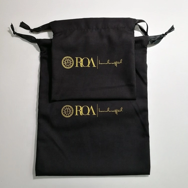 Personalized Cotton Drawstring Bag with Ribbon String