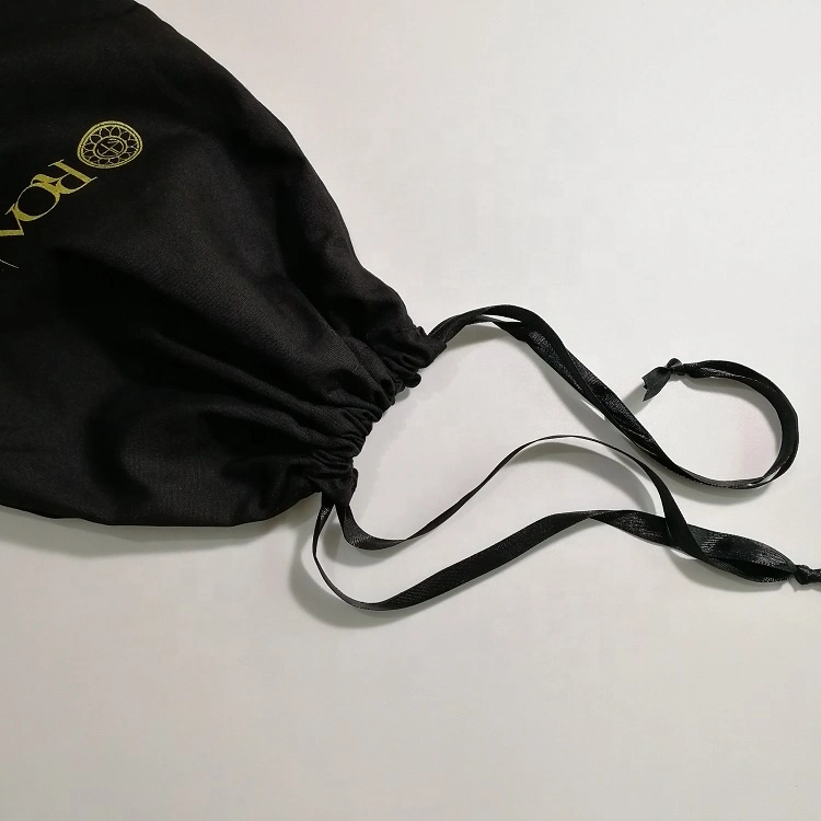 Personalized Cotton Drawstring Bag with Ribbon String