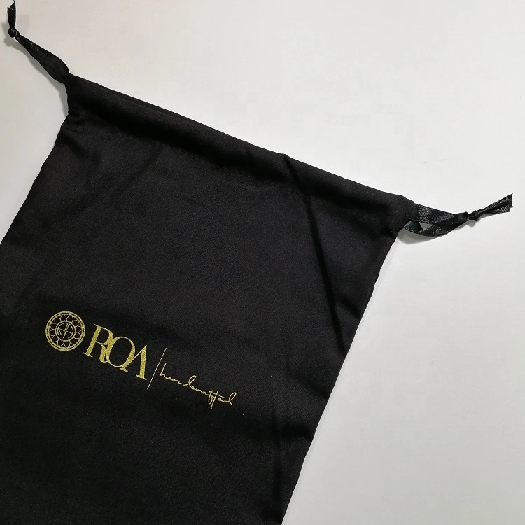 Personalized Cotton Drawstring Bag with Ribbon String