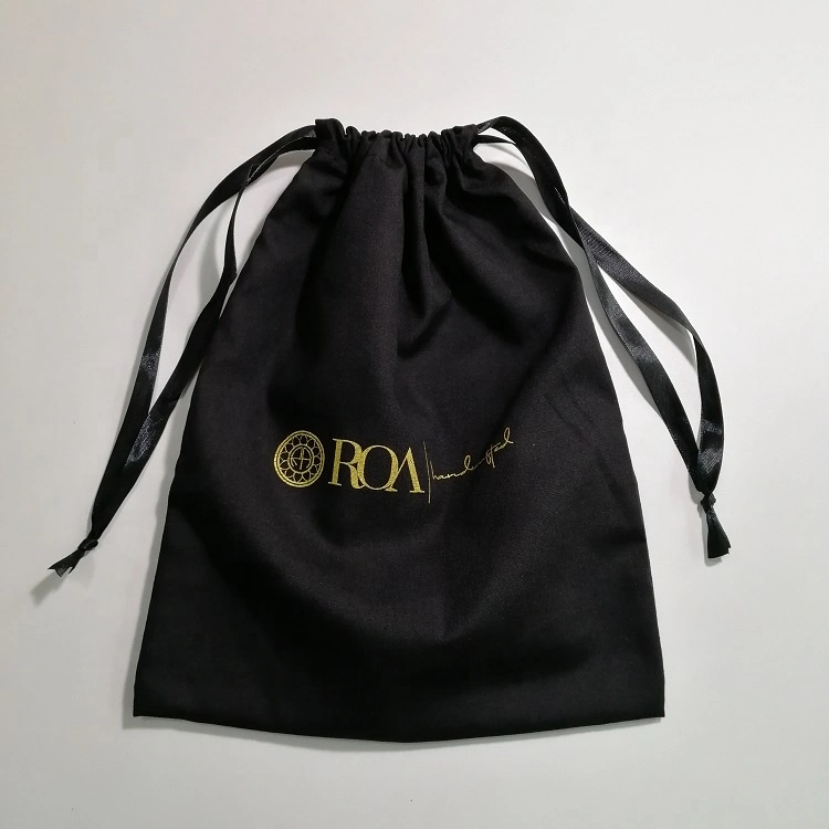 Personalized Cotton Drawstring Bag with Ribbon String