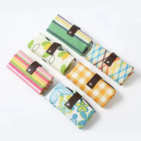 Portable Oxford Shopping Bag Waterproof Foldable Portable Oxford Bag - Image 3