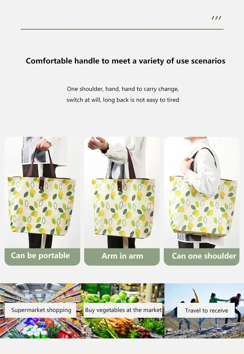 Portable Oxford Shopping Bag Waterproof Foldable Portable Oxford Bag