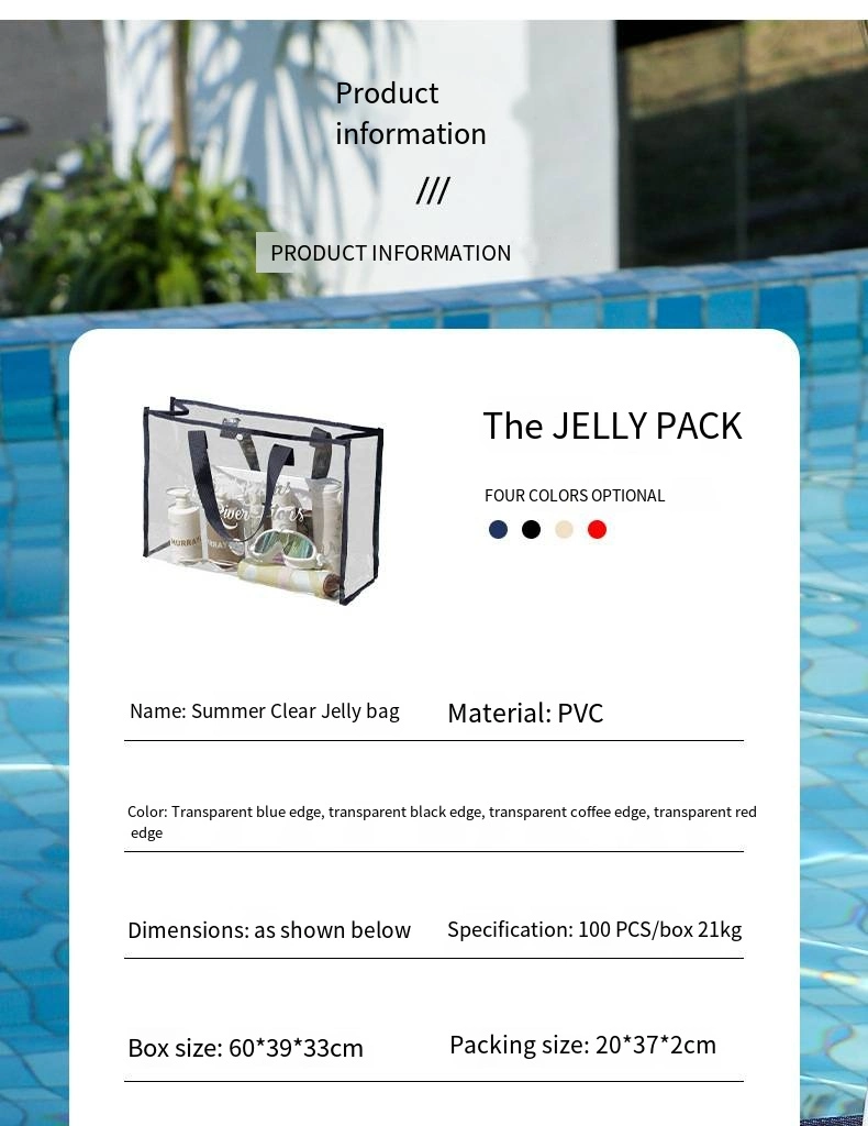 Portable Swimming Bag Cosmetics Storage Bag Waterproof Transparent Toiletry Bag Large Capacity