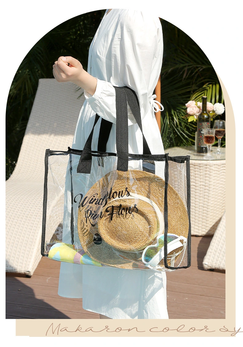 Portable Swimming Bag Cosmetics Storage Bag Waterproof Transparent Toiletry Bag Large Capacity