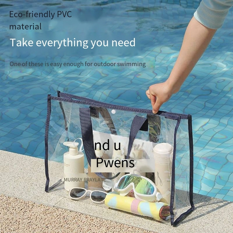 Portable Swimming Bag Cosmetics Storage Bag Waterproof Transparent Toiletry Bag Large Capacity