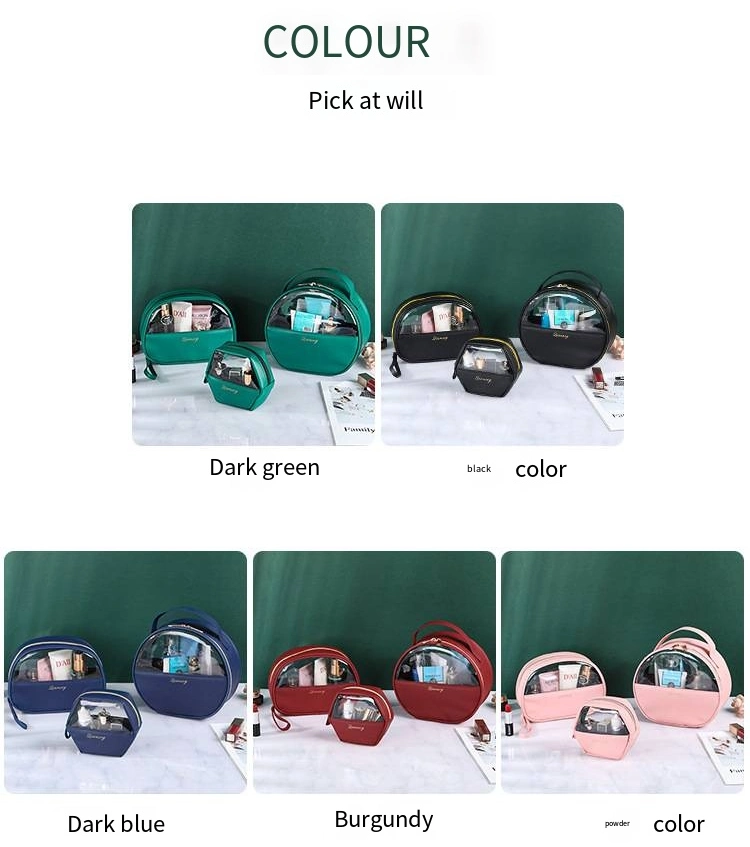 Portable Toiletry Makeup Bag Makeup Storage Bag Transparent 3-Piece Set