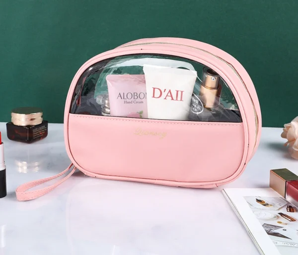 Portable Toiletry Makeup Bag Makeup Storage Bag Transparent 3-Piece Set - Image 3