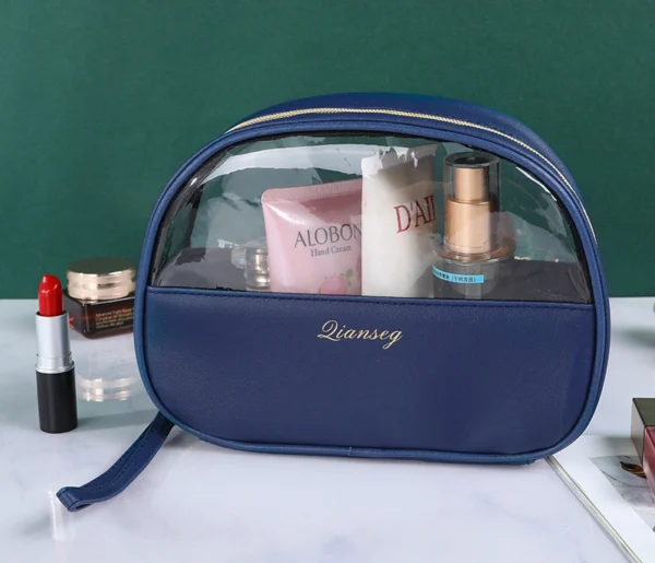 Portable Toiletry Makeup Bag Makeup Storage Bag Transparent 3-Piece Set - Image 4