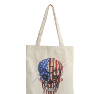 Printed Canvas Tote Women′s Shoulder Bag Holiday Decorated Candy Tote Bag - Image 4