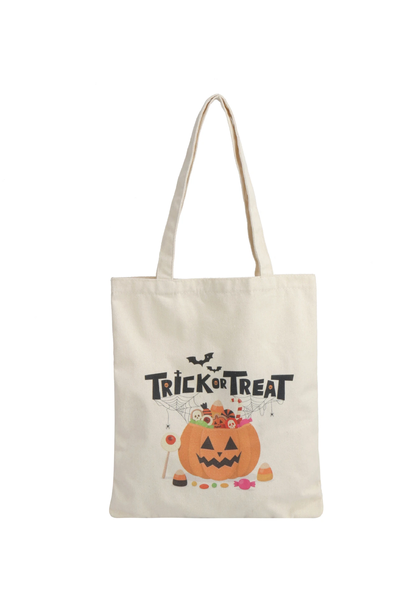 Printed Canvas Tote Women′s Shoulder Bag Holiday Decorated Candy Tote Bag - Image 5