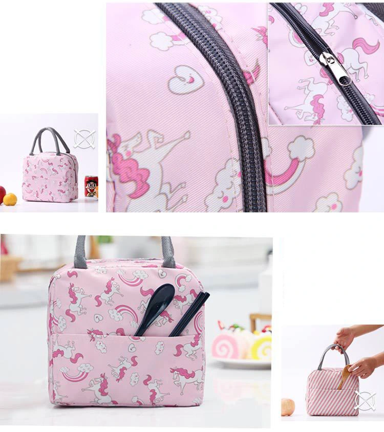 Printing Pattern Cooler Lunch Box Portable Insulated Lunch Bag Thermal Food Picnic Lunch Bags for Kids