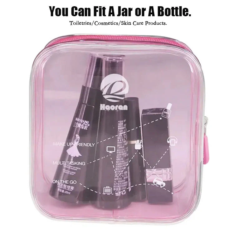 Professional Cute Mini Clear Cosmetic Transparent PVC Bag Travel Makeup Bag with Logo