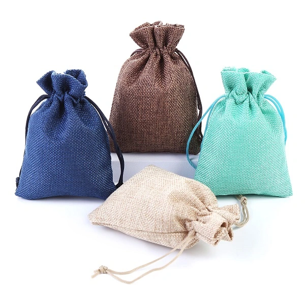 Promotional Custom Burlap Bags Wholesale Jute Drawstring Bag Gift Pouch