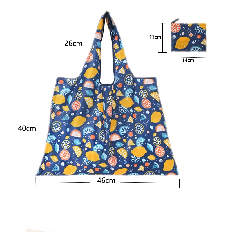 Promotional Portable Supermarket Shopping Bag Eco-Friendly Reusable Polyester Tote Bags