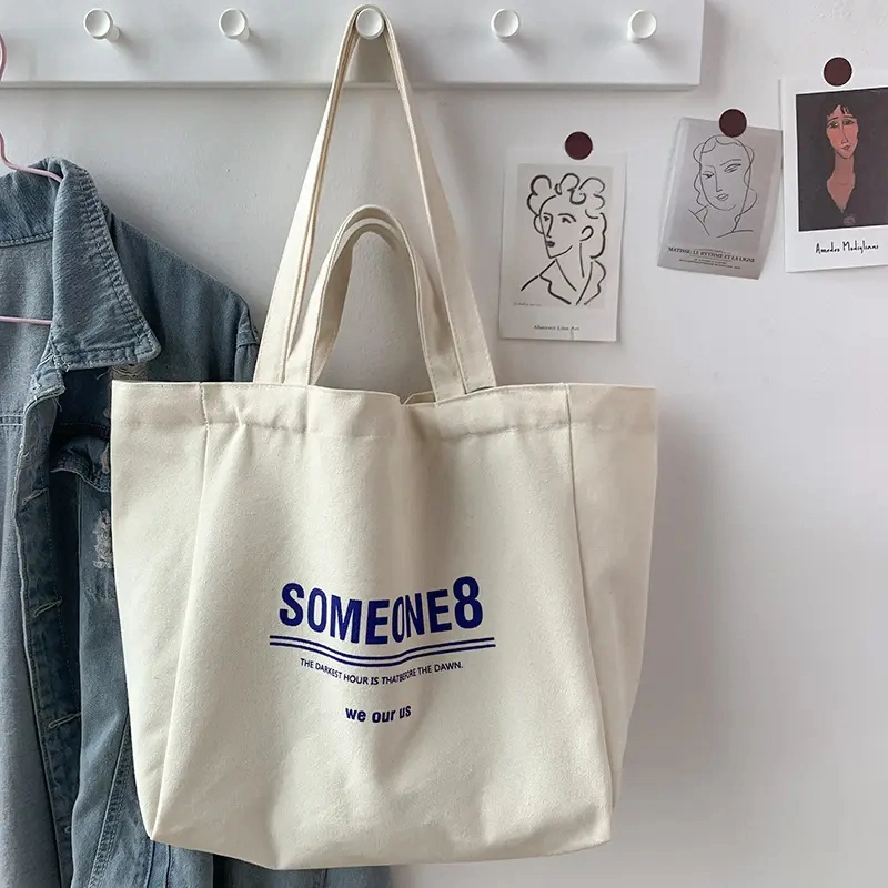 Quality Custom Printed Organic Cotton Canvas Tote Bag Printed Ropehandle Organic Cotton Canvas Bag