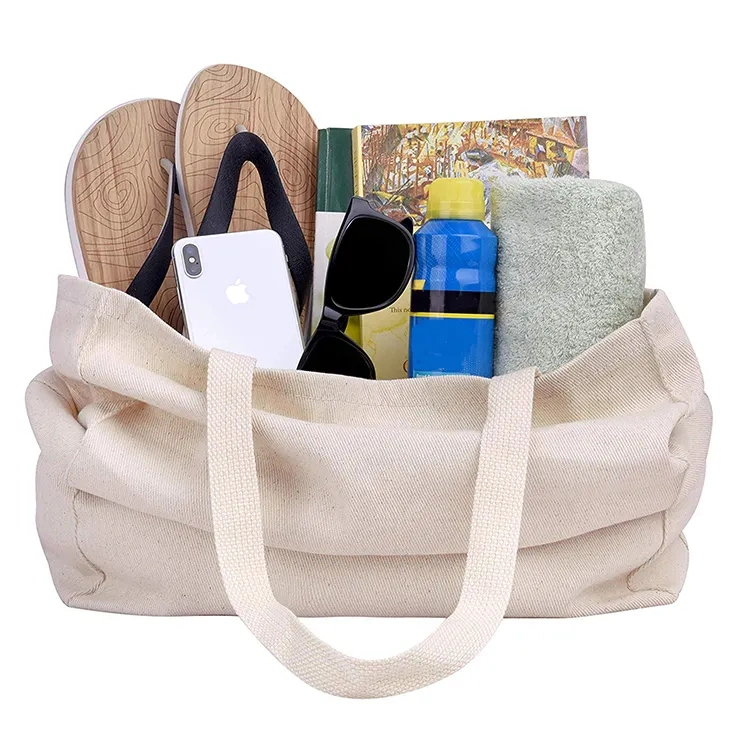 Recycle Organic 100% Plain Cotton Shopping Bag Reusable Cotton Canvas Tote Bags with Custom Logo