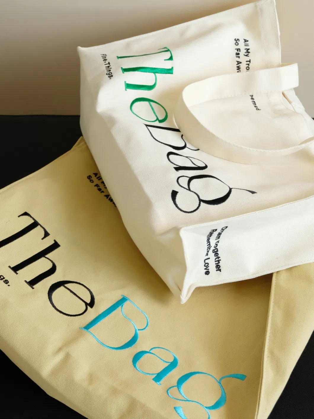 Reusable Cotton Bag Customized Logo Canvas Bag with Handle Logo for Shopping