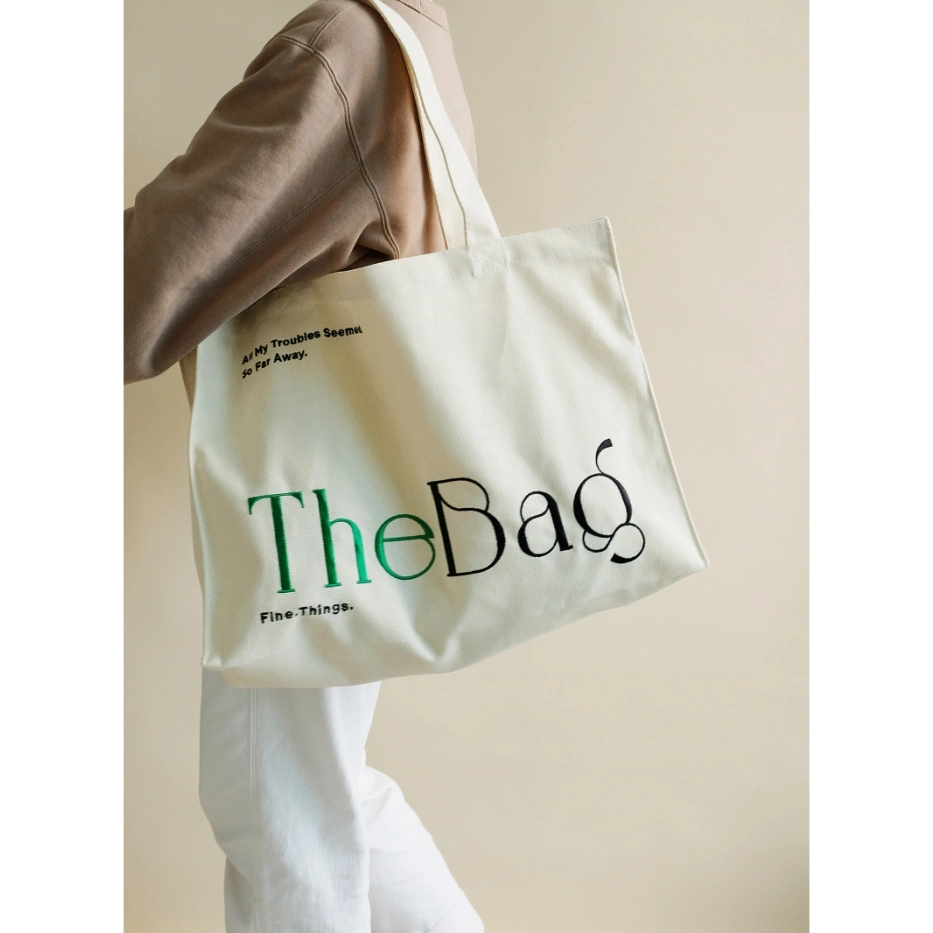 Reusable Cotton Bag Customized Logo Canvas Bag with Handle Logo for Shopping