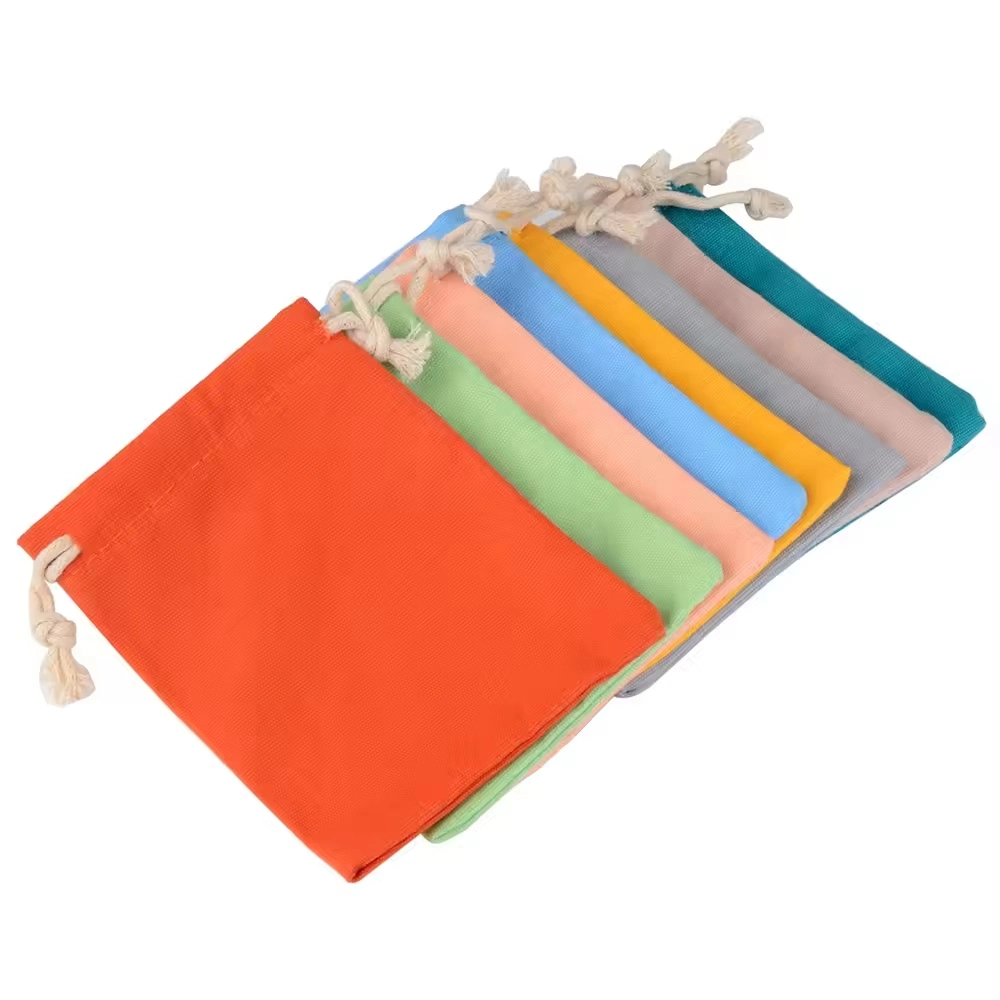 Reusable Small Pouch Custom Logo Natural Cotton Dust Bag Drawstring Bag