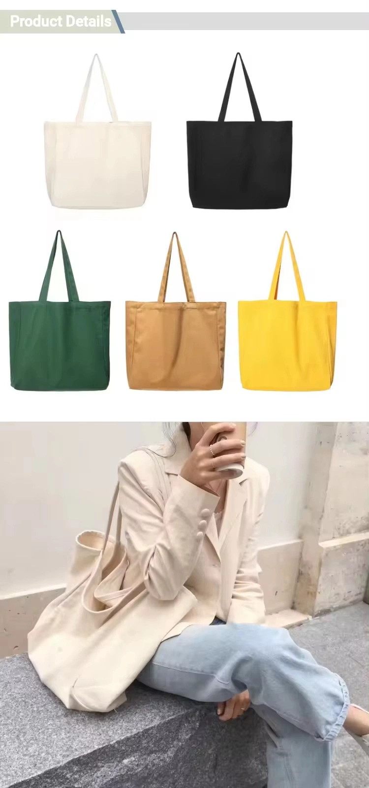 Shopping Bag Eco Friendly Canvas Tote Bag Custom Natural Gift Bags