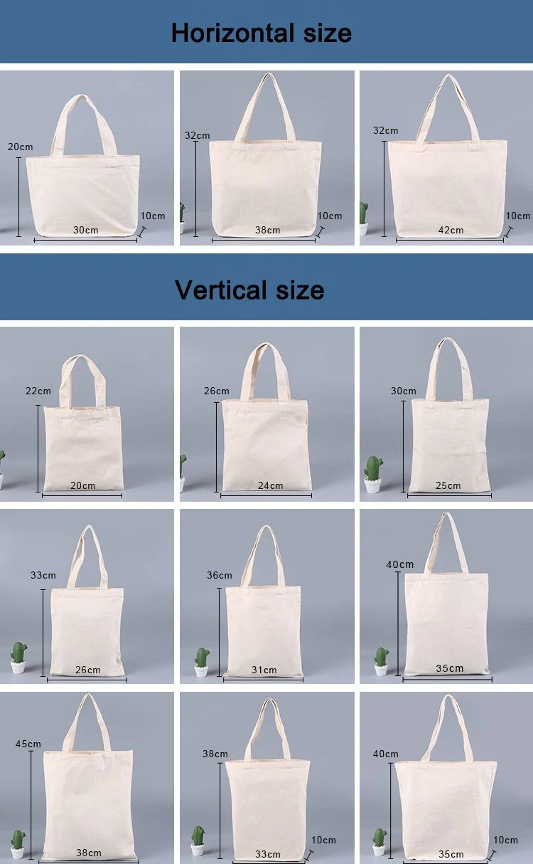 Shopping Bag with Logo Canvas Packing Tote Bags Hand Shoulder Cotton Bag