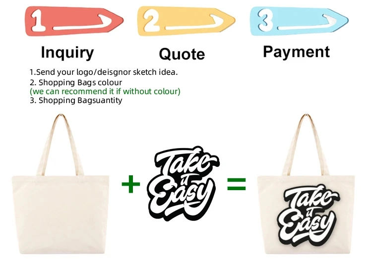 Shopping Canvas Tote Bags Teacher Day Logo Cotton Canvas Bag with Pockets