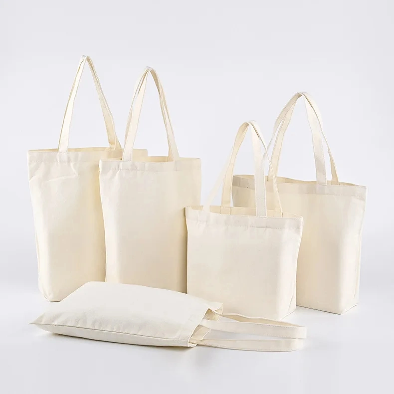 Shopping Canvas Tote Bags Teacher Day Logo Cotton Canvas Bag with Pockets