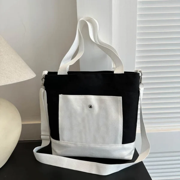 Simple Large Capacity Commuter Bag Fashionable Handheld Shoulder Bag for Classroom Tote Bag - Image 2