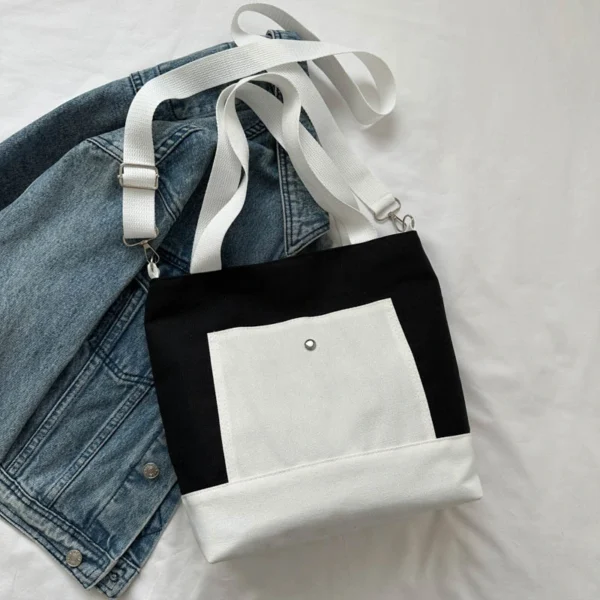 Simple Large Capacity Commuter Bag Fashionable Handheld Shoulder Bag for Classroom Tote Bag - Image 3