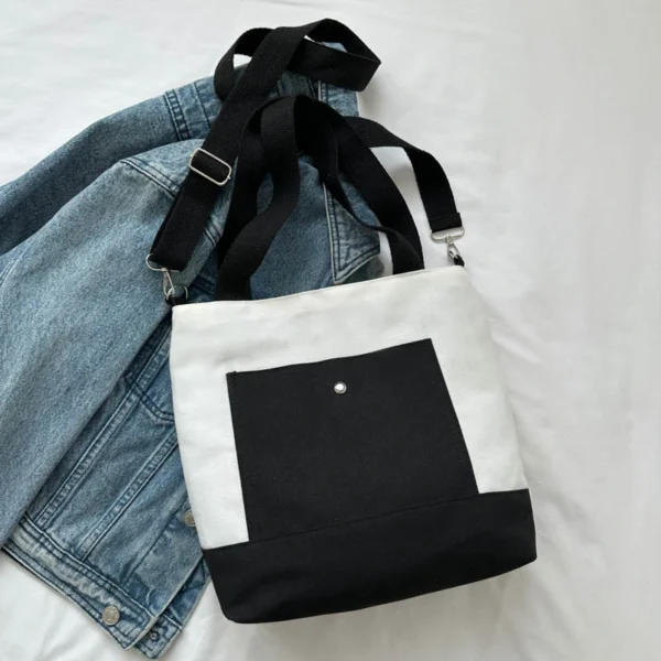 Simple Large Capacity Commuter Bag Fashionable Handheld Shoulder Bag for Classroom Tote Bag - Image 4