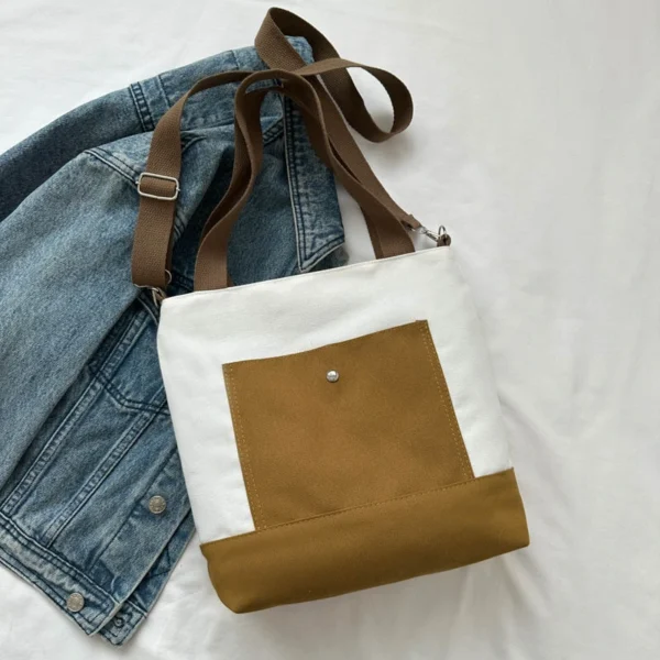 Simple Large Capacity Commuter Bag Fashionable Handheld Shoulder Bag for Classroom Tote Bag - Image 5