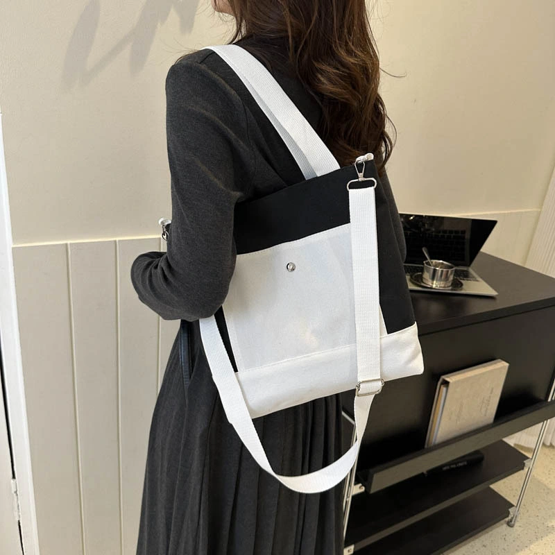 Simple Large Capacity Commuter Bag Fashionable Handheld Shoulder Bag for Classroom Tote Bag
