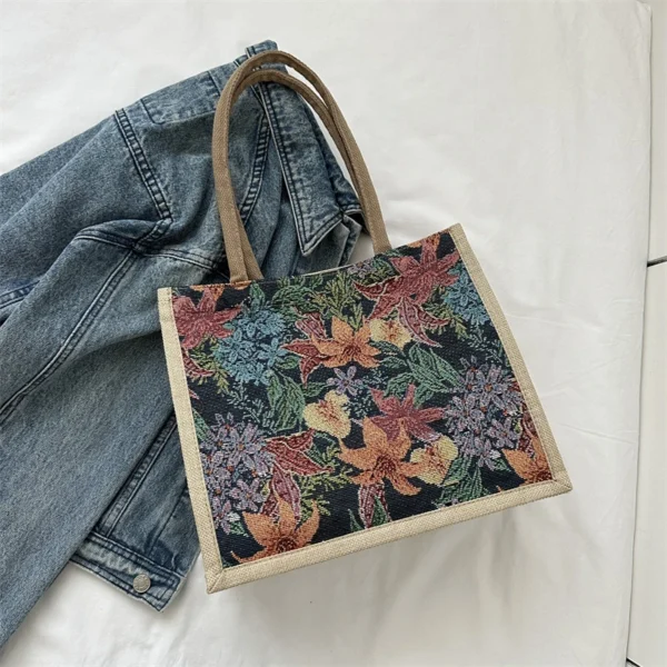 Simple and Stylish Large Capacity Tote Bag Casual Shoulder Bag Trendy Commuting Bag - Image 2