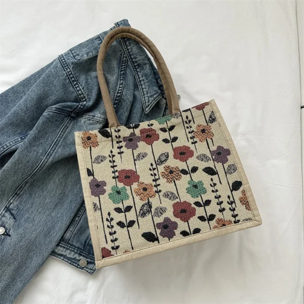 Simple and Stylish Large Capacity Tote Bag Casual Shoulder Bag Trendy Commuting Bag - Image 4