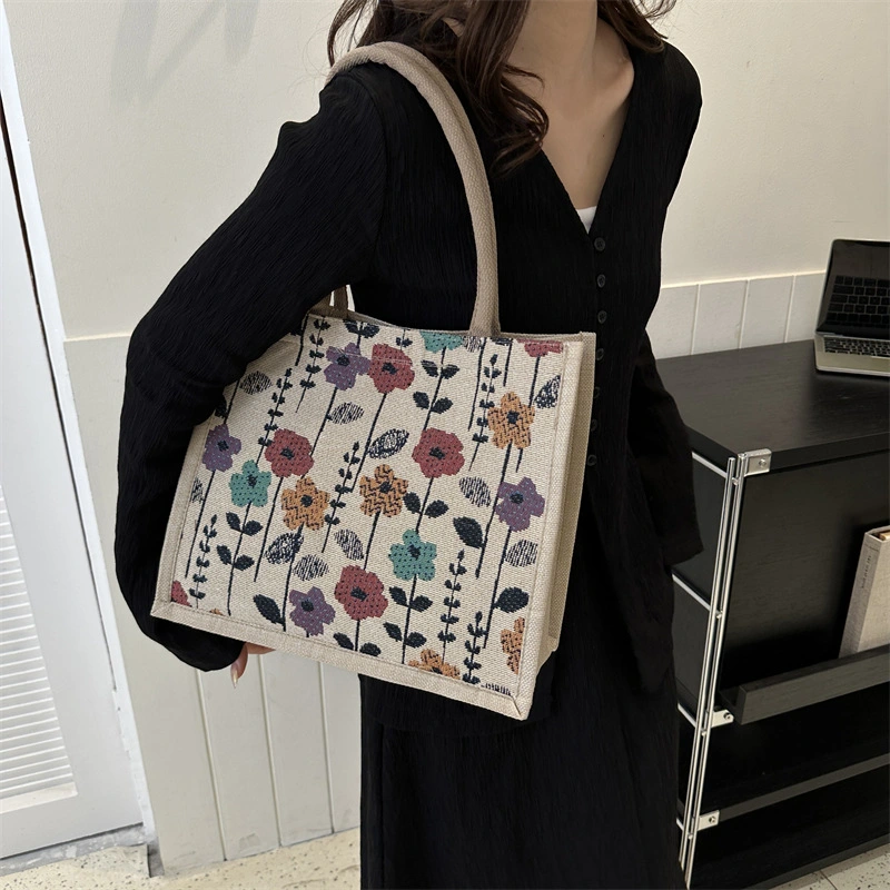 Simple and Stylish Large Capacity Tote Bag Casual Shoulder Bag Trendy Commuting Bag