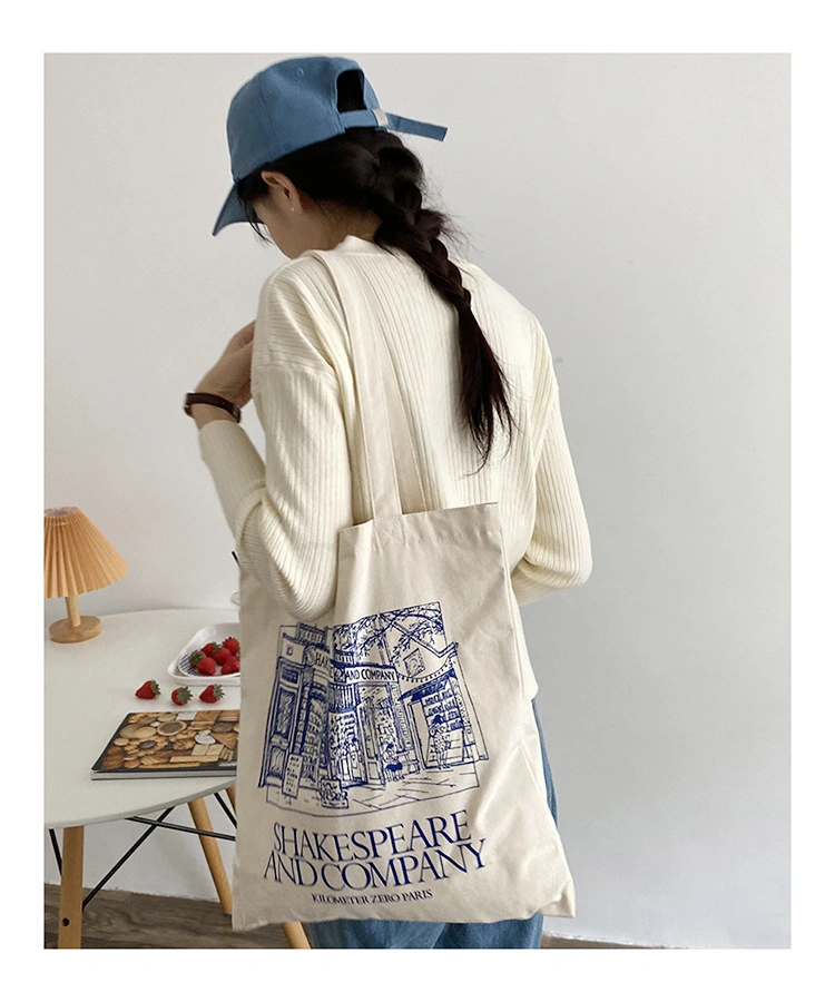 Single Shoulder Bag Women&prime;s Printed Bag Large Capacity Canvas Bag Shopping Bag