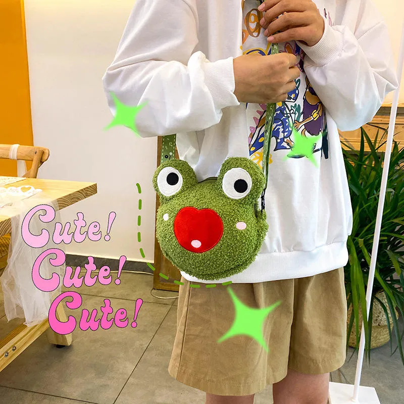 Small Order New Ugly Cute Plush Frog Shoulder Bag Specially Designed for Women Children - Image 5
