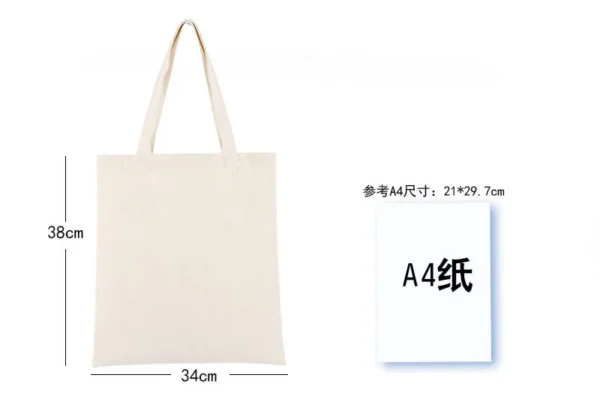 Student Handheld Canvas Bag Customized Blank Spot Cotton Bag Printed Logo Shopping Canvas Bag Customized Wholesale - Image 4