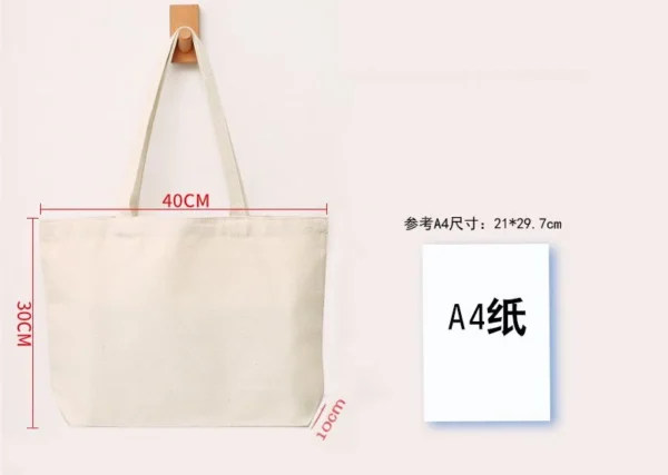 Student Handheld Canvas Bag Customized Blank Spot Cotton Bag Printed Logo Shopping Canvas Bag Customized Wholesale - Image 6