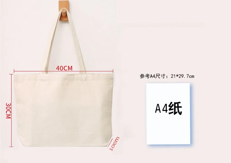 Student Handheld Canvas Bag Customized Blank Spot Cotton Bag Printed Logo Shopping Canvas Bag Customized Wholesale