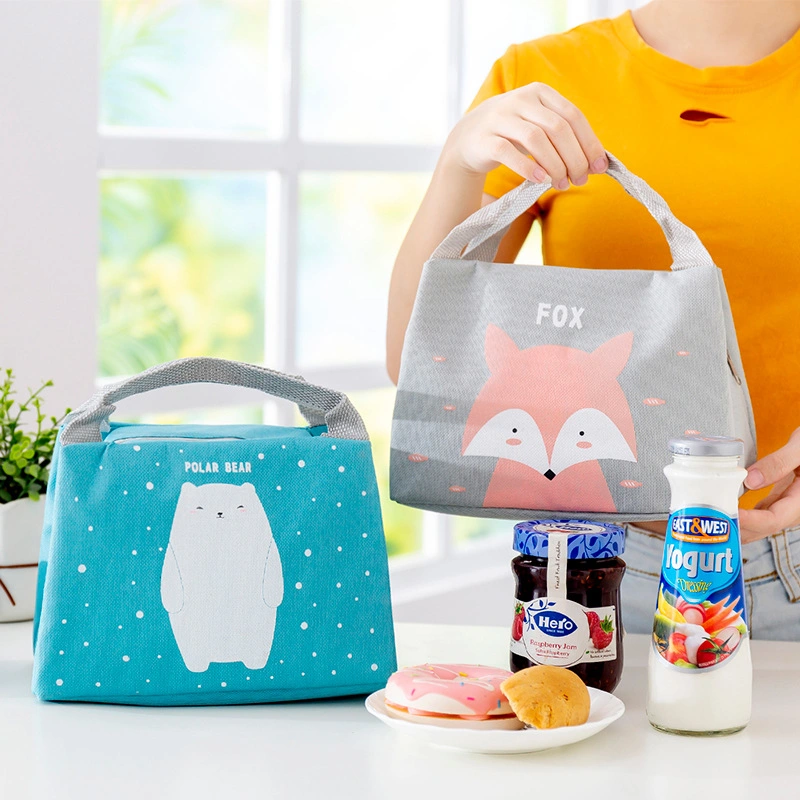 Thermal Insulated Lunch Box Tote Picnic Bag Milk Bottle Pouch Cartoon Cute Lunch Bag for Kids