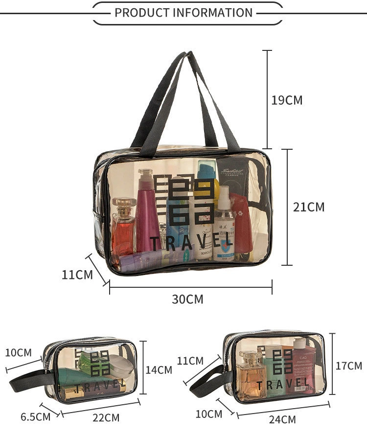 Transparent Makeup Bag PVC Toiletry Bag Travel Storage Bag